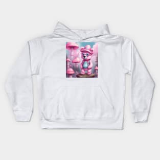 bear in the pink world Kids Hoodie